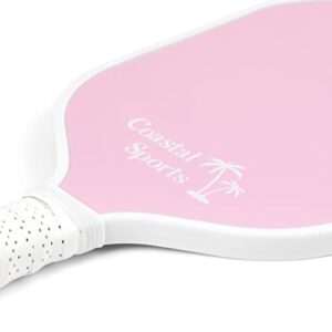 Coastal Sports Pickleball Paddle | USAPA Approved | Graphite Face & Honeycomb Polymer Core | Premium Grip | Lightweight (Pink)