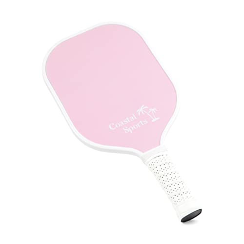 Coastal Sports Pickleball Paddle | USAPA Approved | Graphite Face & Honeycomb Polymer Core | Premium Grip | Lightweight (Pink)