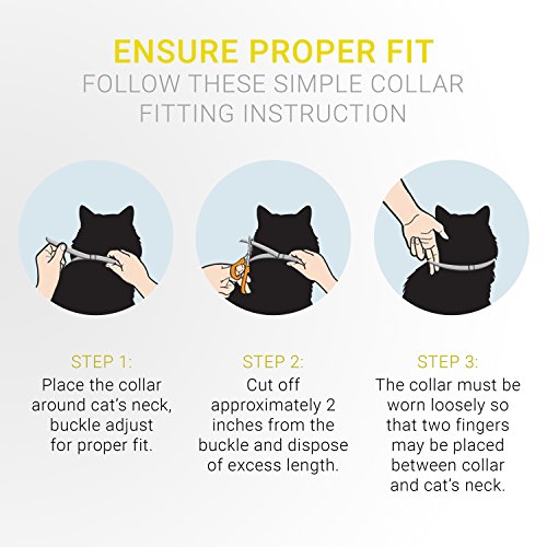 SOBAKEN Flea Collar for Cats, Flea and Tick Prevention for Cats, Natural Cat Flea Collar, One Size Fits All, 13 inch 8 Month Protection - 1 Pack