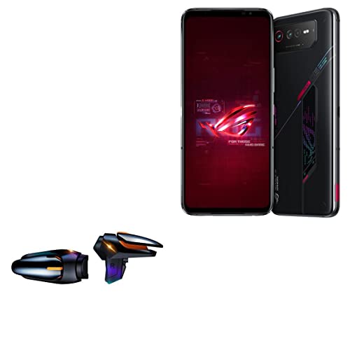 BoxWave Gaming Gear Compatible with ASUS ROG Phone 6 - Touchscreen QuickTrigger Auto, Trigger Buttons Autofire Gaming Mobile FPS - Jet Black