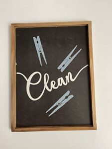 laundry room decorative signage "clean" (farmhouse)