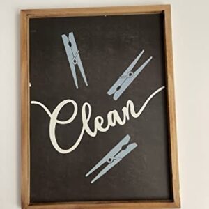 Laundry room decorative signage "clean" (Farmhouse)