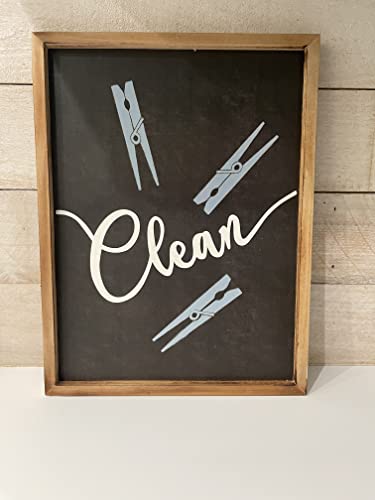 Laundry room decorative signage "clean" (Farmhouse)