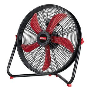 hyper tough sealed motor drum fan with wall mount 3-speed metal construction pivoting head 20-inches, great for office and home sfde-500b3-1 (renewed)