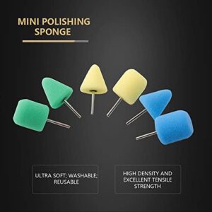 Mini Buffing Polishing Pads, 30Pcs Mini Detail Polishing balls Use On Rotary Tools,Cordless electric drill, Small area Polisher Tool for Tight Area Detailing Polishing Waxing And Sealing Glaze -MNPC30