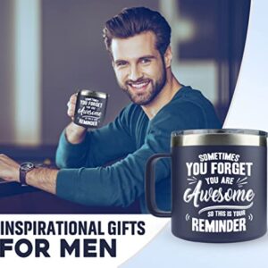 Birthday Gifts For Men, Dad - Gifts For Men, Dad - 14 Oz Mug Stainless Steel Mens Gifts, Gifts For Men Unique - Inspirational, Congratulations Funny, Gifts For Men, Dad, Husband, Coworker, Employee