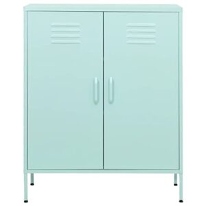 QZZCED Storage Cabinet with Doors, Console Table Sideboard Buffet Cabinet with Storage, for Living Room, Dining Room, Entryway, Kitchen,Mint 31.5"x13.8"x40" Steel