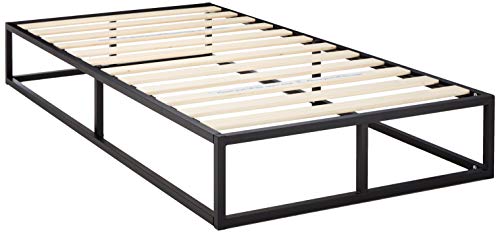 Zinus Joseph Metal Platforma Bed Frame, Twin & 6 Inch Green Tea Memory Foam Mattress/CertiPUR-US Certified/Bed-in-a-Box/Pressure Relieving, Twin, White