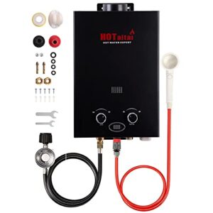 hotaitai tankless water heater propane, 1.58 gpm portable outdoor hot water heater for camping