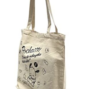 Friend EITAI Sanrio Pochacco Cute Tote Bag, Shopping Bag, Kitchen Reusable Grocery Bag, 15 in(H) x 11.8 in(L) x 5.5 in(W)