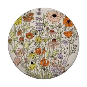 Cute Simple Wildflowers Pattern Design Floral on Beige PopSockets Standard PopGrip