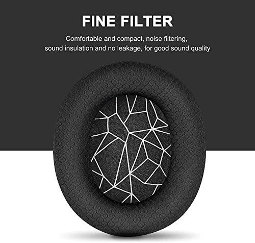 Arctis 9X Replacement Earpads Printing Mesh Ear Cushions for SteelSeries Arctis 1/3/5/7/9 Arctis Pro Arctis 9X Headphones Noise Canceling Headset Ear Pads Earmuff Repair Parts (Black+White)