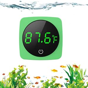 aquarium thermometer digital, paizoo fish tank thermometer accurate led display to ±0.9°f tank thermometer aquarium temperature measurement suitable for fish, axolotl, turtle or aquatic
