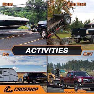 CROSSHIP Adjustable Trailer Hitch Ball Mount-Fit 2" Receiver, 6 Inch Drop/Rise Aluminum Drop Hitch with 2'' & 2-5/16'' Solid Dual Balls 12,500 LBS GTW-Tow Hitch for Heavy Duty Truck with Double Locks