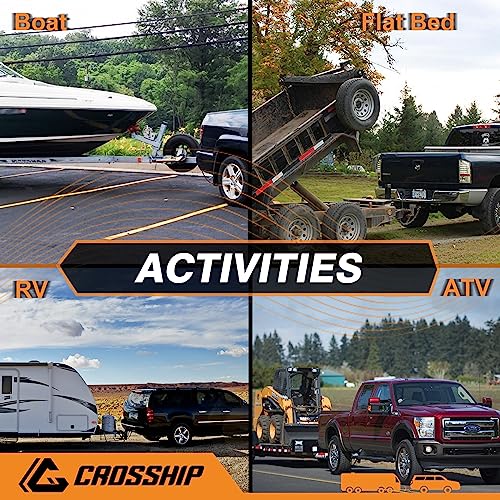 CROSSHIP Adjustable Trailer Hitch Ball Mount-Fit 2.5" Receiver, 8 Inch Drop/Rise Aluminum Drop Hitch with 2'' & 2-5/16'' Solid Dual Balls 18,500 LBS GTW-Tow Hitch for Heavy Duty Truck with Double Lock