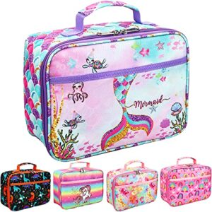 rhcpfovr kids lunch bag - insulated lunch box for boys girls,washable lunch bag and reusable toddler leak-proof lunchbox for school and daycare