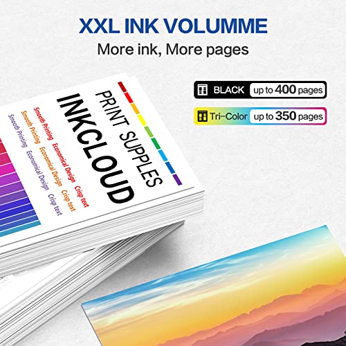 INKCLOUD 210XL 211XL Remanufactured Ink Cartridge Compatible with Canon PG-210XL CL-211XL for PIXMA IP2702 MP230 MP240 MP250 MP280 MP480 MP490 MP495 MX320 MX330 MX340 Printer (1 Black, 1 tri-Color)