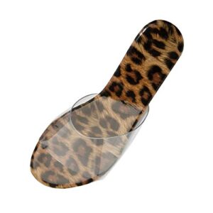 summer beach slipper women fashion casual grain sandals flat leopard shoes women's slipper soft memory