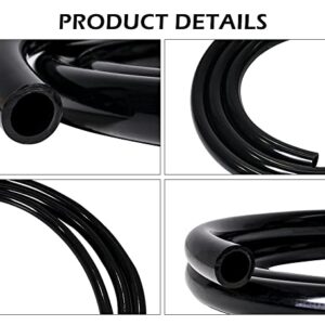 Feelers Black PVC Vinyl Tubing 1" ID x 1-1/4" OD Water Fish Tank Aquarium Air Line Lightweight Hose BPA Free, 9.84 Feet