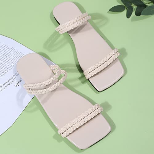 Sandals Beach Summer Open On Flat Slip Women's Toe Weave Breathable Color Slippers Slippers Women Cute Animal