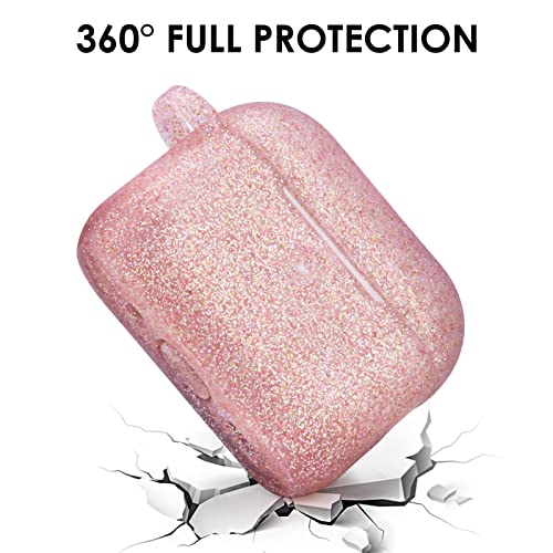 Case for AirPods Pro 2nd Generation 2022, Filoto Airpod Pro 2 Case Cover for Apple AirPods Pro 2 Gen, Cute Protective Silicone Case Accessories with Pompom Keychain for Women Girl (Rose Gold)