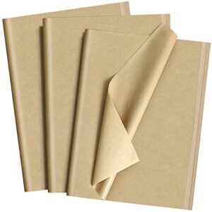 300 sheets kraft tissue paper 14 x 20 inches wrapping paper bulk tissue paper decorative for school baby shower graduation weddings birthday diy bags gifts (brown)