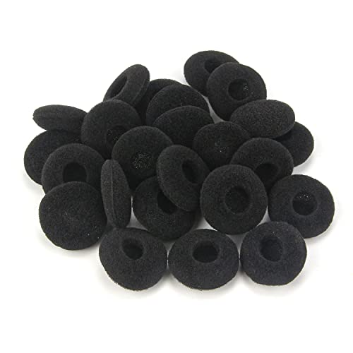 TORMEN 24 Pcs Soft Foam EarbudsCushions Earplugs, Protector Sponge Noise Isolating Earphones Replacement MP3 MP4 Stereo Headset Cap(Black)