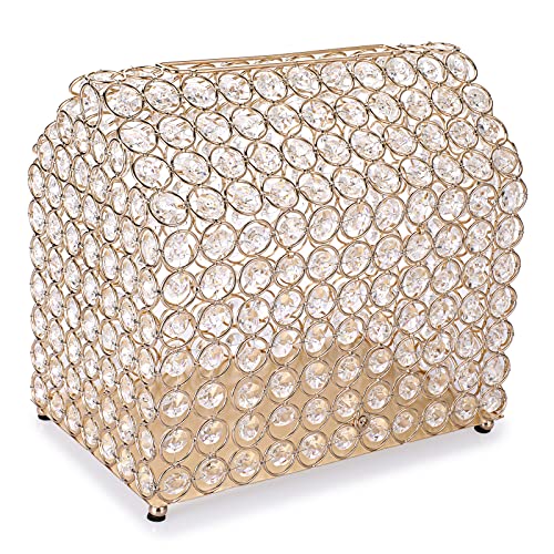 ELLDOO Crystal Wedding Card Box, House Shape Money Card Box Gold Gift for Wedding Receptions, Centerpiece Decor, Anniversary, Keepsake, Gift Display Box