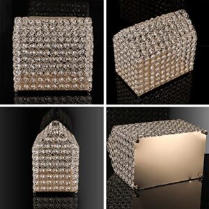 ELLDOO Crystal Wedding Card Box, House Shape Money Card Box Gold Gift for Wedding Receptions, Centerpiece Decor, Anniversary, Keepsake, Gift Display Box