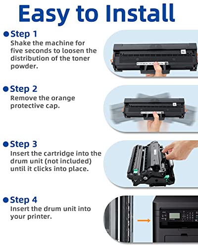 TN760 15000 Pages 5 Packs Toner Cartridge Replacement with Chip for Brother TN-730 TN-760 Black High Yield for Printer DCP-L2550DW HLL2395DW