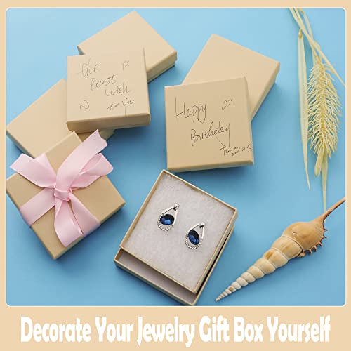 20 Pack Cotton Filled Small Jewelry Gift Boxes ,3.5x3.5x1" Cardboard Jewelry Boxes Bulk For Small Business, Small Gift Boxes with Lids For Jewelry Packaging .Square Bracelet Necklace Ring Box