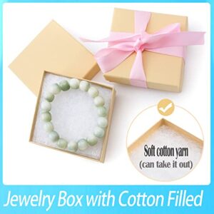 20 Pack Cotton Filled Small Jewelry Gift Boxes ,3.5x3.5x1" Cardboard Jewelry Boxes Bulk For Small Business, Small Gift Boxes with Lids For Jewelry Packaging .Square Bracelet Necklace Ring Box