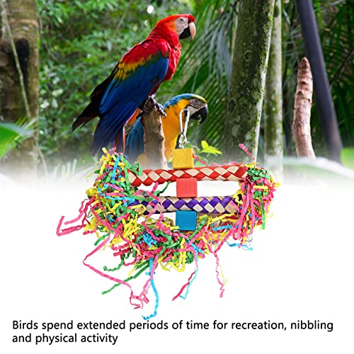 Zerodis Bird Parrots Shredding Toys, Relieve Anxiety Hanging Bird Bells Toy Bird Bells Toy Safe Healthy Bite Resistant with Sweet Sound for Parrots Pet Parrot Parakeet Cockatiel