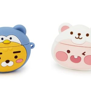 KAKAO Official Merchandise- Snow Village Theme Cases Compatible with Airpods 3rd Generation-Ryan in Penguin Costume and Apeach in Polar Bear Costume (Polar Bear Apeach)