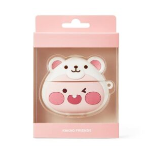 KAKAO Official Merchandise- Snow Village Theme Cases Compatible with Airpods 3rd Generation-Ryan in Penguin Costume and Apeach in Polar Bear Costume (Polar Bear Apeach)