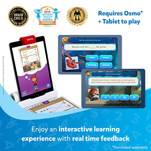 BYJU'S Magic Workbooks: Disney Pre-K Math, Language & Reading - Ages 3-5 - Includes Disney & Pixar Characters - for Boys & Girls - Works with iPad & Fire Tables (Osmo Base Required)