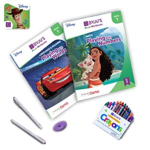 byju's magic workbooks: disney 1st grade math, language & reading - ages 5-7 - includes disney & pixar characters - for boys & girls - works with ipad & fire tables (osmo base required)