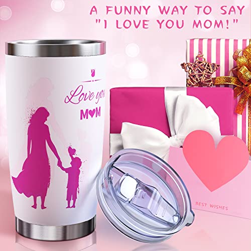 Mothers Day Gifts for Mom, New Mom, Mother in Law, Stepmom - Best Mom Gift idea for Christmas Valentines Day, Birthday Gifts for Mom, Gifts for Mom from Daughter, Son - 20oz Coffee Tumbler for Mom