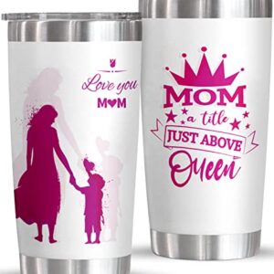 Mothers Day Gifts for Mom, New Mom, Mother in Law, Stepmom - Best Mom Gift idea for Christmas Valentines Day, Birthday Gifts for Mom, Gifts for Mom from Daughter, Son - 20oz Coffee Tumbler for Mom