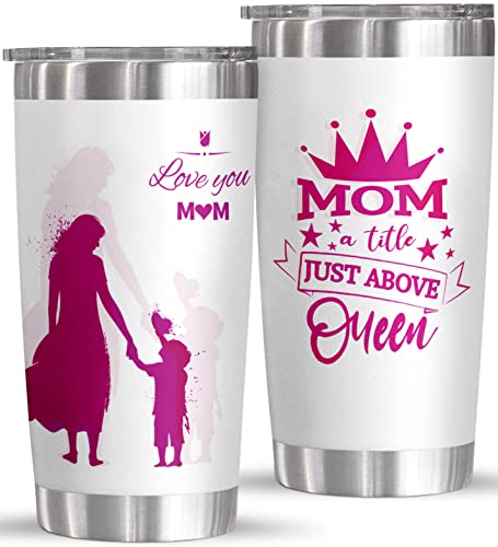 Mothers Day Gifts for Mom, New Mom, Mother in Law, Stepmom - Best Mom Gift idea for Christmas Valentines Day, Birthday Gifts for Mom, Gifts for Mom from Daughter, Son - 20oz Coffee Tumbler for Mom