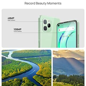 Unlocked Cell Phone, 6.8" HD Screen, Full Glass Appearance Design, Android 11 Unlocked Smartphone 6GB+128GB/ 256GB Expandable 48MP Camera 6500mAH Battery 4G Dual Analog Face/Fingerprint ID OTG