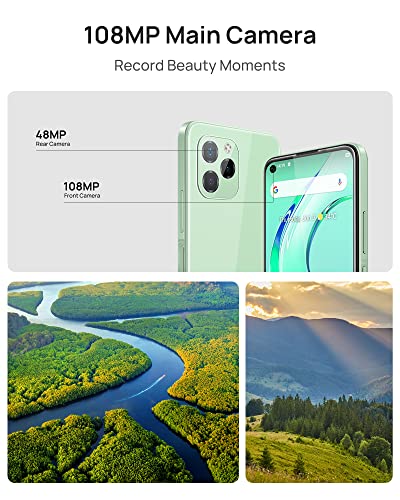 Unlocked Cell Phone, 6.8" HD Screen, Full Glass Appearance Design, Android 11 Unlocked Smartphone 6GB+128GB/ 256GB Expandable 48MP Camera 6500mAH Battery 4G Dual Analog Face/Fingerprint ID OTG