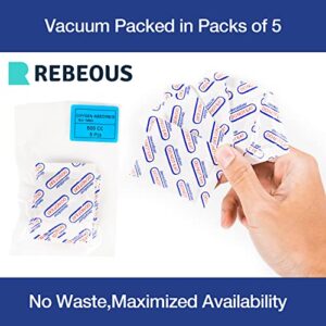 Absorbers for Food Storage 500cc (Self-activating)-100 PCS (20 x Packs Of 5) O2 Absorbers Food Grade, Food Preserver Packets Deoxidizer-Absorbentes De Oxigeno Para Alimentos