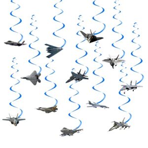 air force hanging swirls party decorations top airforce gun birthday party supplies whirls glitter foil ceiling swirls stream