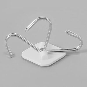 kiskick 12Pcs Wall Hooks Self-Adhesive Clothes Tableware Towel Organizer Hooks for Home Bathroom Kitchen C