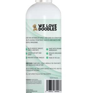 We Love Doodles Dog Detangler Spray - Leave-in Conditioner for Dogs - Dog Detangling Spray - Dematting Spray for Dogs - Tangle Remover - Made in The USA - Large 16 fl oz (Lavender)