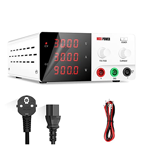 DC Power Supply Variable 30V 30A Professional DC Power Supply Adjustable Source 60V 10A 20A 4 Digits Current Voltage Stabilizer Regulator High Precision Bench Linear Power Supply ( Color : 30V 20A )