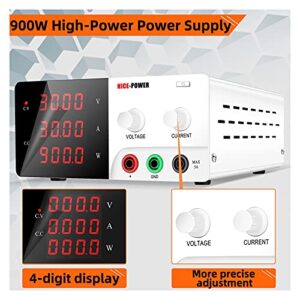 DC Power Supply Variable 30V 30A Professional DC Power Supply Adjustable Source 60V 10A 20A 4 Digits Current Voltage Stabilizer Regulator High Precision Bench Linear Power Supply ( Color : 30V 20A )