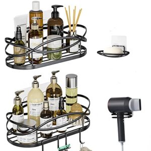 shower caddy basket, shower shelf 4pack, adhesive drill-free, rustproof shower organizer for inside shower & kitchen,shower rack for bathroom storage