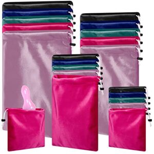 20 pcs adult game toy storage bags drawstring gift bags pouches for toys lightweight ditty stuff pouch multi purpose foldable compact home travel toy bag sunglasses pouch case, 4 sizes (classic)